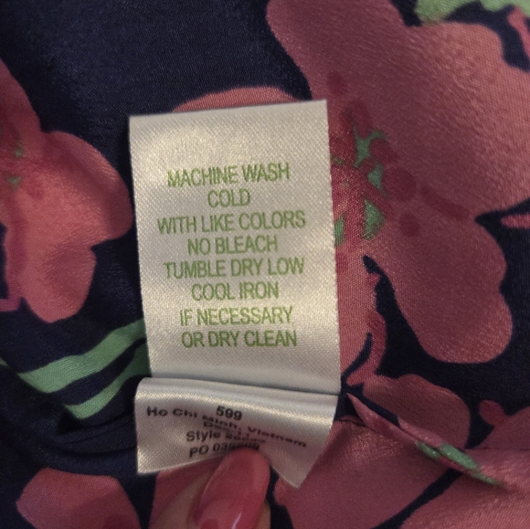 Lilly Pulitzer Kapri Floral Button Down Blouse Size M - Picture 7 of 7